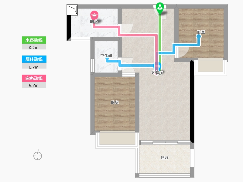 湖南省-郴州市-上品书苑-56.04-户型库-动静线