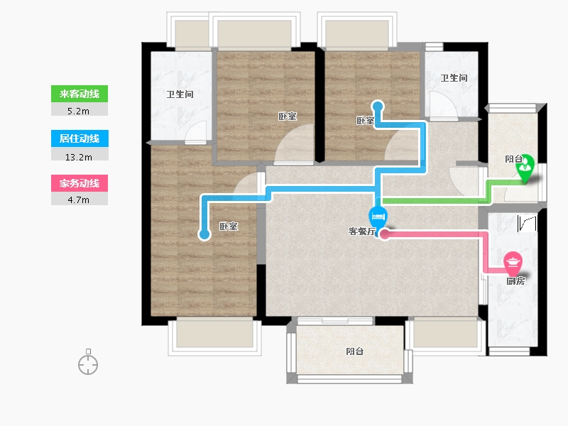 广东省-佛山市-三水时代云图-76.19-户型库-动静线