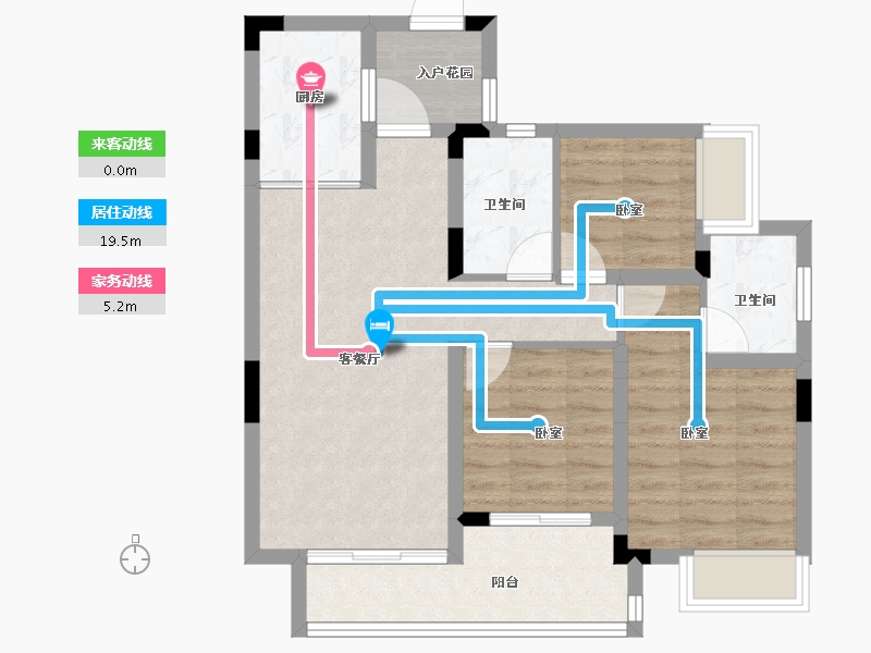 广东省-佛山市-保利云上西棠-72.01-户型库-动静线