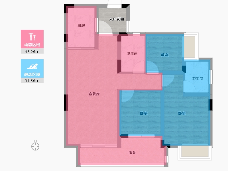 广东省-佛山市-保利云上西棠-72.01-户型库-动静分区