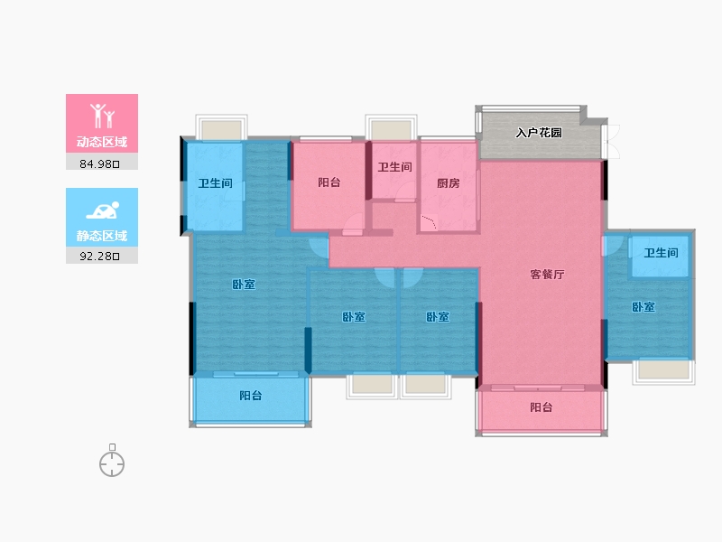 广东省-广州市-南沙星河丹堤-169.36-户型库-动静分区