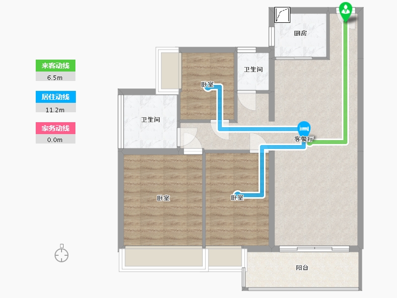 湖南省-郴州市-上品书苑-83.51-户型库-动静线