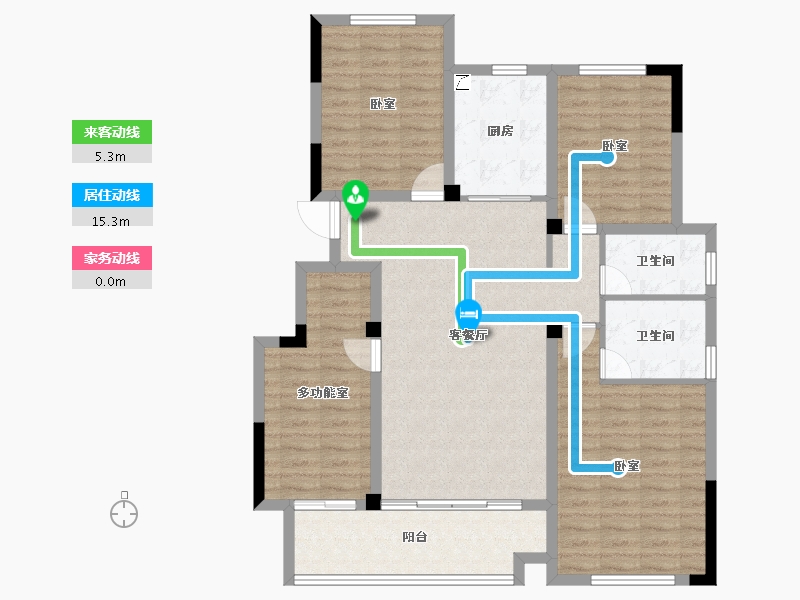 安徽省-黄山市-仙源佳苑-109.38-户型库-动静线