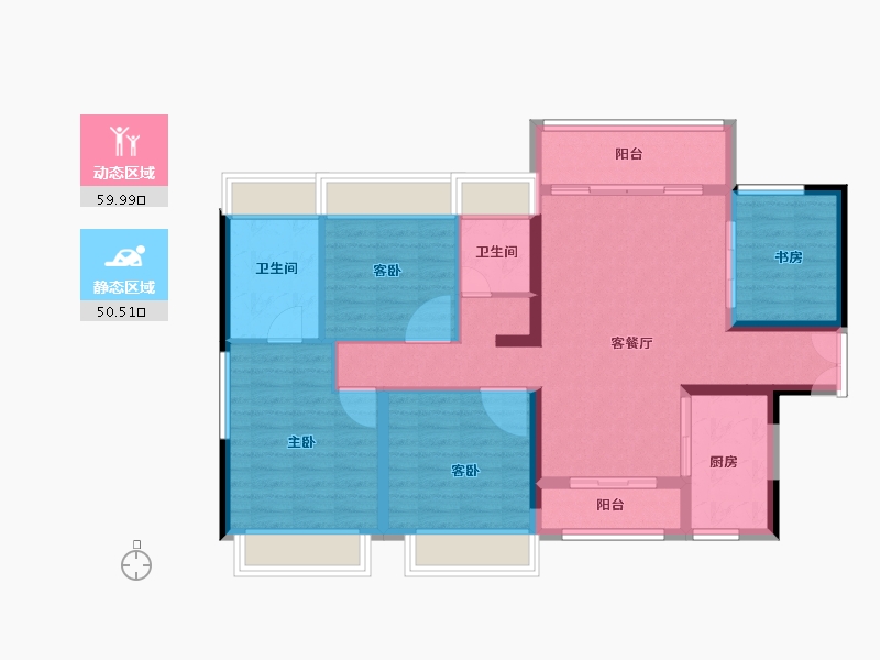 广东省-肇庆市-肇庆宝能城-99.54-户型库-动静分区