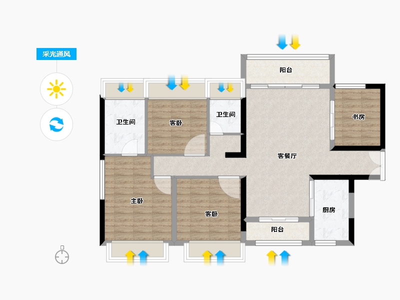 广东省-肇庆市-肇庆宝能城-99.54-户型库-采光通风