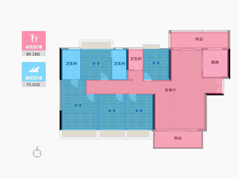 湖南省-郴州市-东方锦绣庄园-143.76-户型库-动静分区