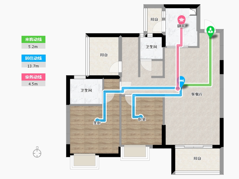 广东省-广州市-佳兆业金域天下-83.93-户型库-动静线