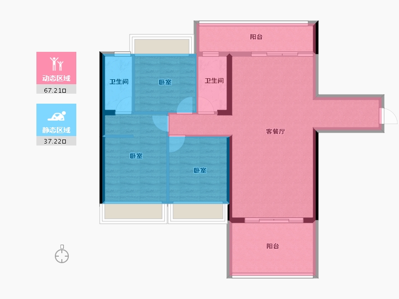 广东省-湛江市-荣轩鼎盛花园-94.12-户型库-动静分区