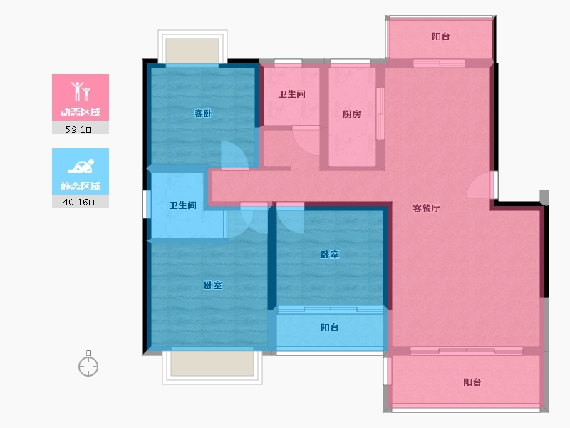 湖南省-郴州市-雄森梅溪城-88.00-户型库-动静分区