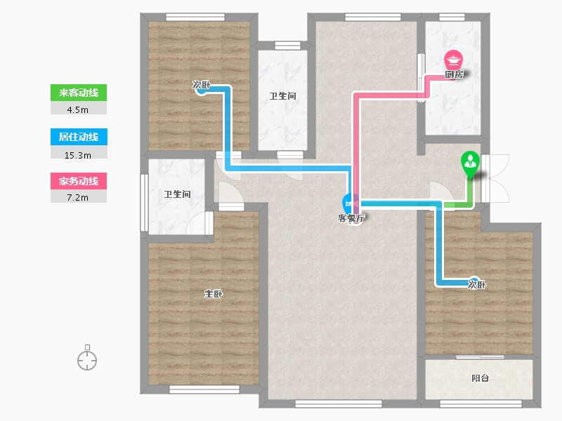 山东省-潍坊市-金庆纳帕溪谷-115.21-户型库-动静线