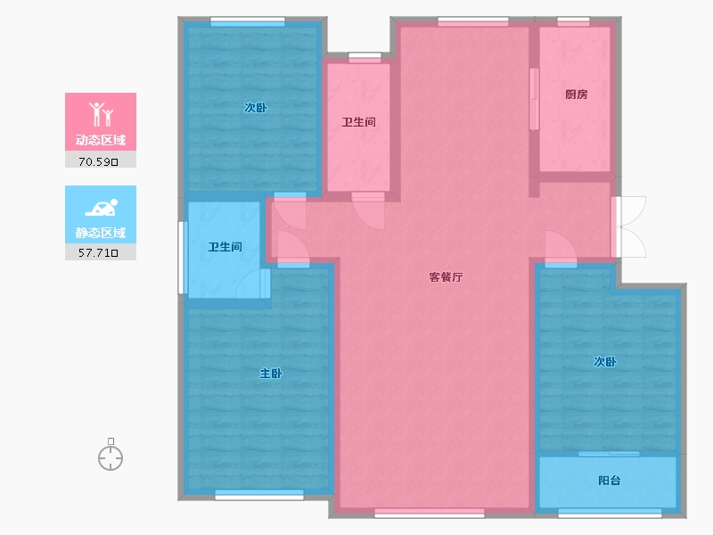 山东省-潍坊市-金庆纳帕溪谷-115.21-户型库-动静分区