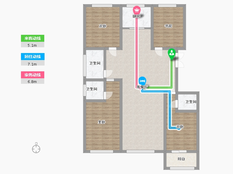 山东省-潍坊市-金庆纳帕溪谷-121.60-户型库-动静线