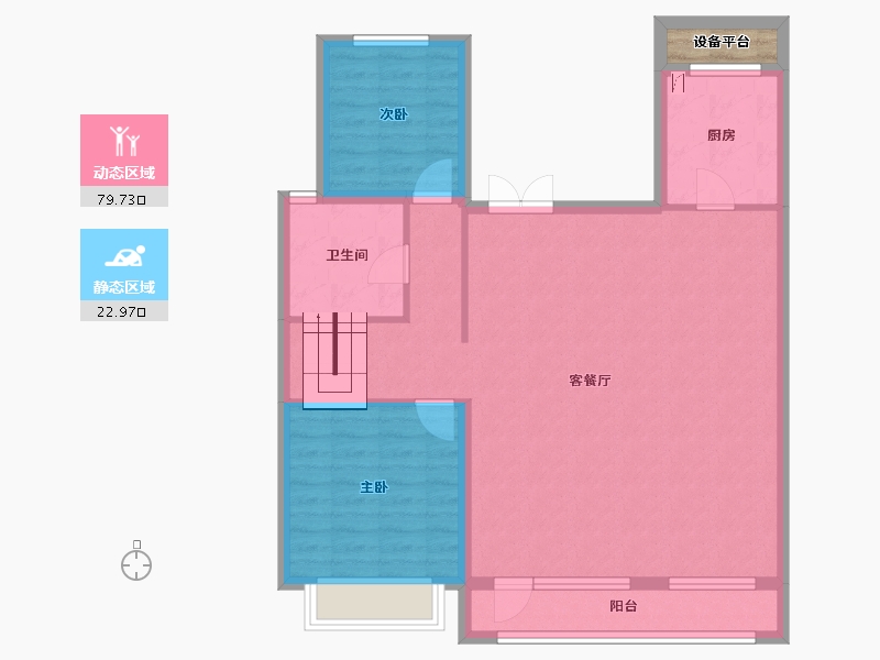 吉林省-长春市-大众置业净月深水湾-94.67-户型库-动静分区