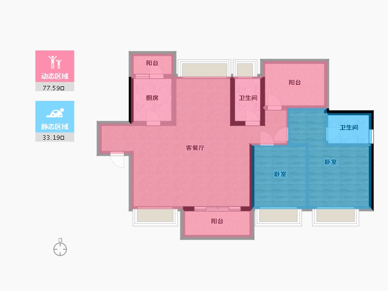 广东省-惠州市-中洲河谷花园-99.06-户型库-动静分区