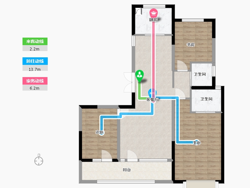 山东省-潍坊市-泽信天著-102.54-户型库-动静线