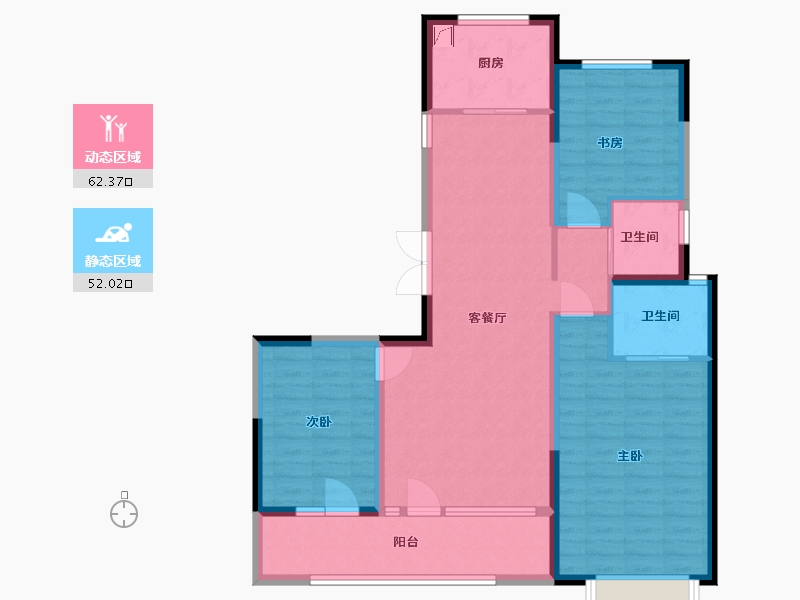 山东省-潍坊市-泽信天著-102.54-户型库-动静分区