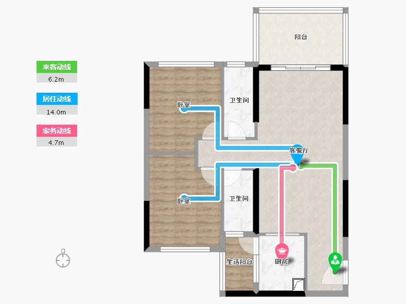 广东省-湛江市-华和南国茗苑-83.41-户型库-动静线