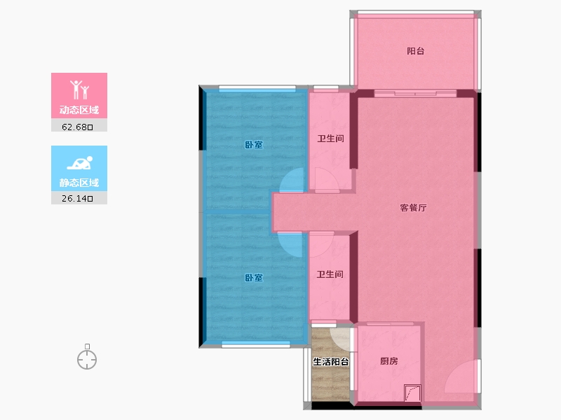 广东省-湛江市-华和南国茗苑-83.41-户型库-动静分区