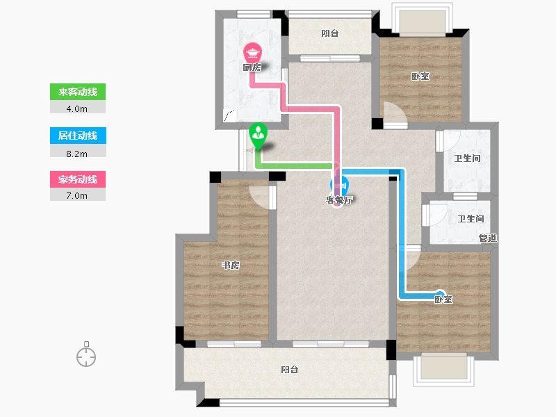 安徽省-黄山市-滨江画苑-94.01-户型库-动静线