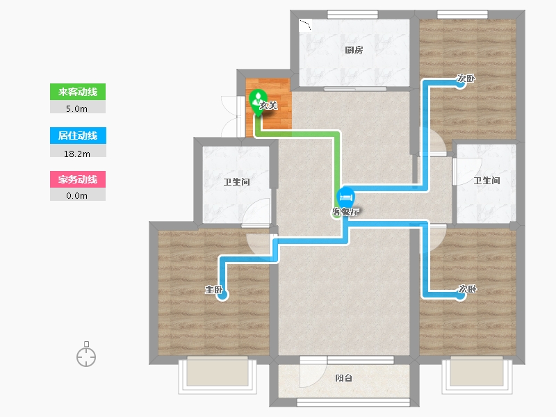 吉林省-长春市-大众置业净月深水湾-82.29-户型库-动静线