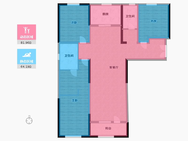 吉林省-长春市-新星宇·书香门第-131.00-户型库-动静分区