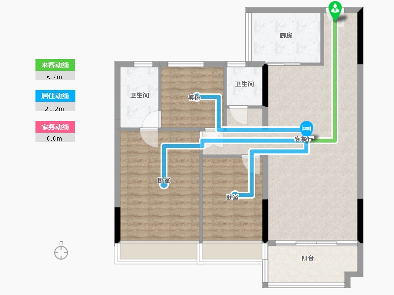 湖南省-郴州市-东方锦绣庄园-102.28-户型库-动静线