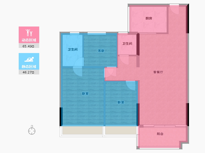 湖南省-郴州市-东方锦绣庄园-102.28-户型库-动静分区