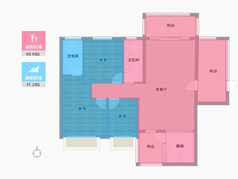 广东省-湛江市-新科桃园-93.20-户型库-动静分区