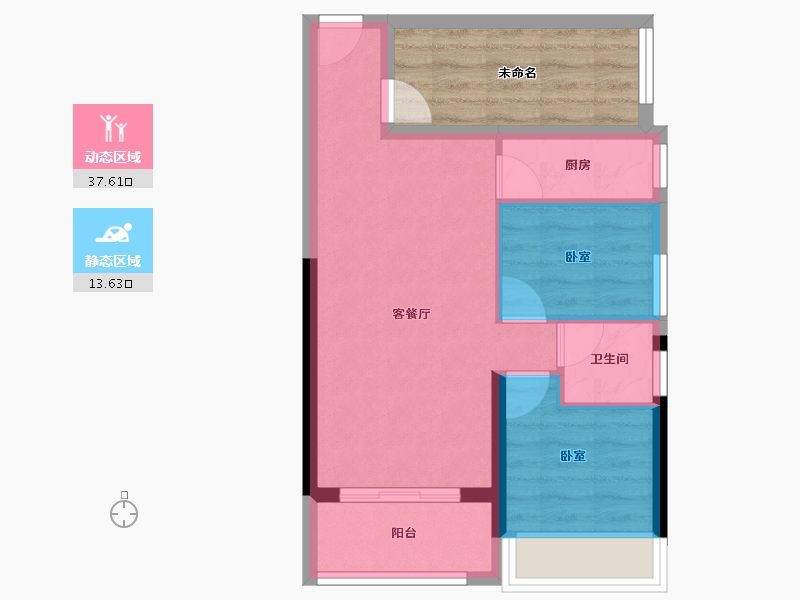 广东省-湛江市-荣轩鼎盛花园-53.44-户型库-动静分区