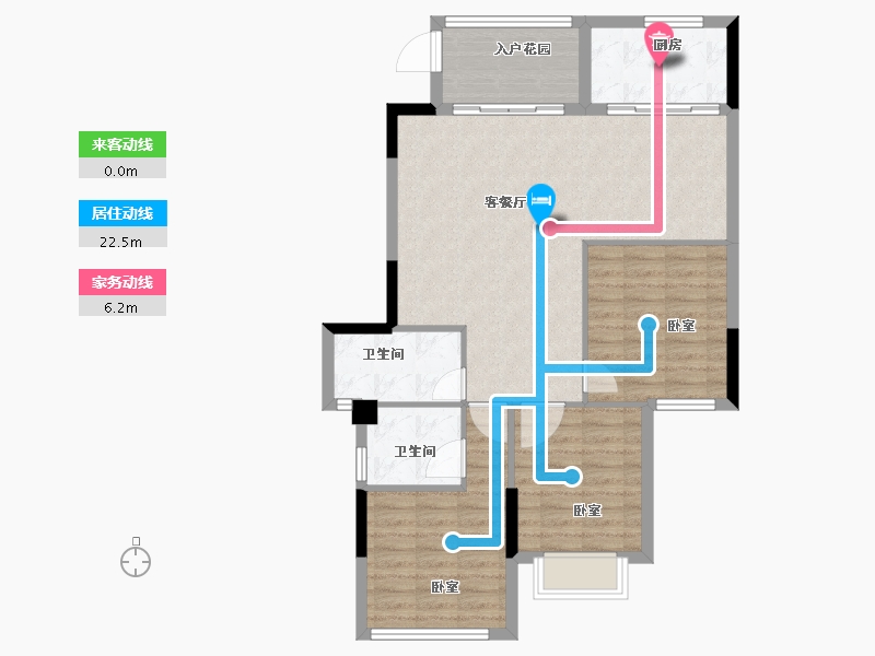 广东省-汕头市-国瑞四季园-90.67-户型库-动静线