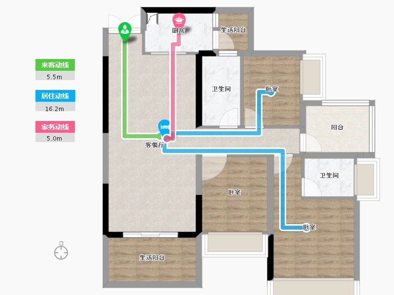 广东省-湛江市-华双济海花园-92.30-户型库-动静线