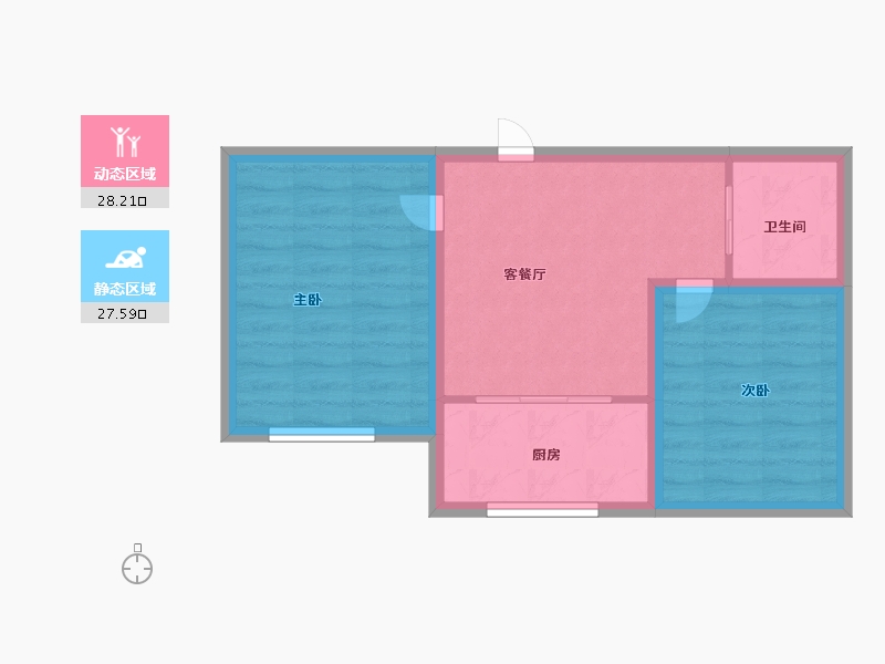 吉林省-长春市-万晟新阳光-49.57-户型库-动静分区