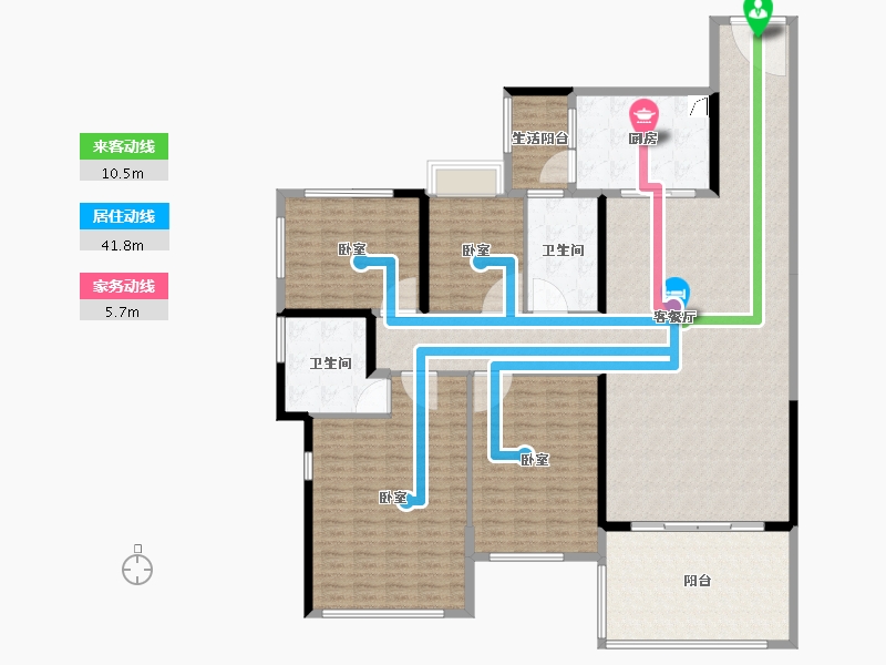 广东省-湛江市-华和南国茗苑-194.56-户型库-动静线