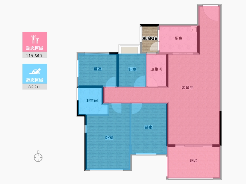 广东省-湛江市-华和南国茗苑-194.56-户型库-动静分区