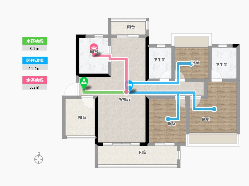 广东省-湛江市-奥园悦时代-96.36-户型库-动静线