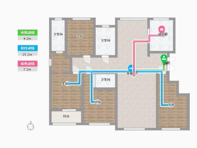 山东省-潍坊市-金庆纳帕溪谷-140.00-户型库-动静线