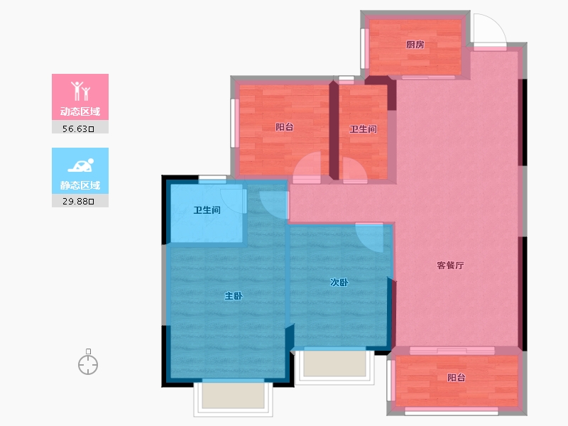 广西壮族自治区-贺州市-泽森·壹品江山-77.22-户型库-动静分区