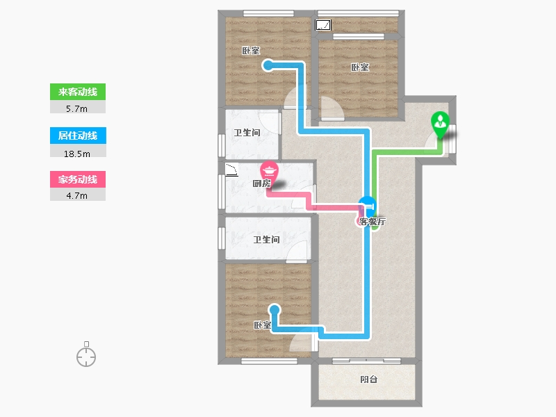 河南省-郑州市-融创城开瓏府-93.98-户型库-动静线