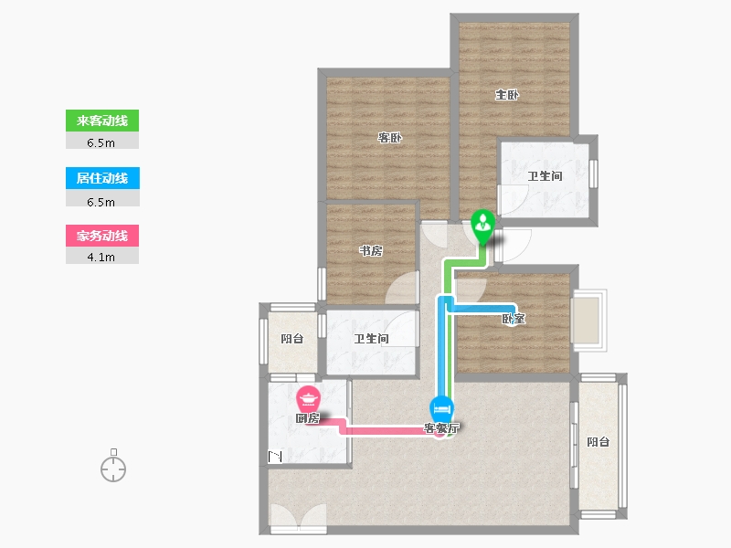 广东省-广州市-时代天韵-111.96-户型库-动静线