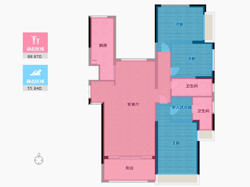 广东省-湛江市-御景华府-130.73-户型库-动静分区