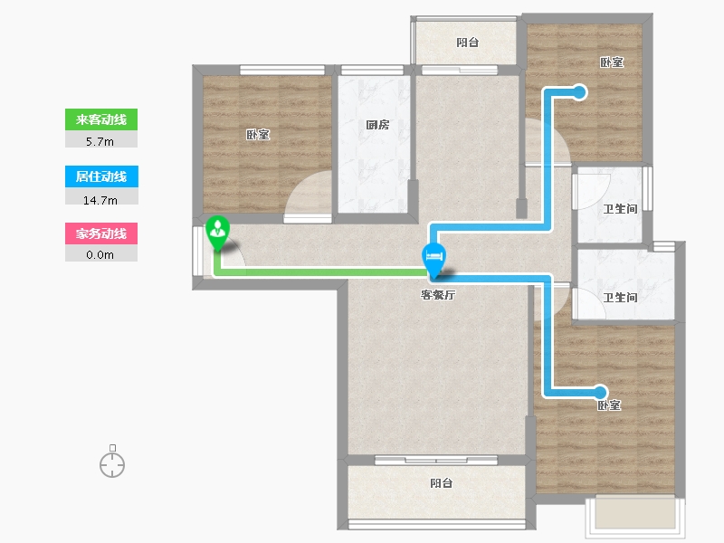 湖北省-咸宁市-始峰悦府-98.59-户型库-动静线