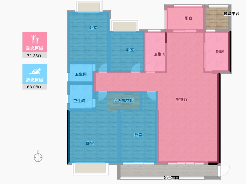 广东省-汕头市-御海天禧-138.00-户型库-动静分区