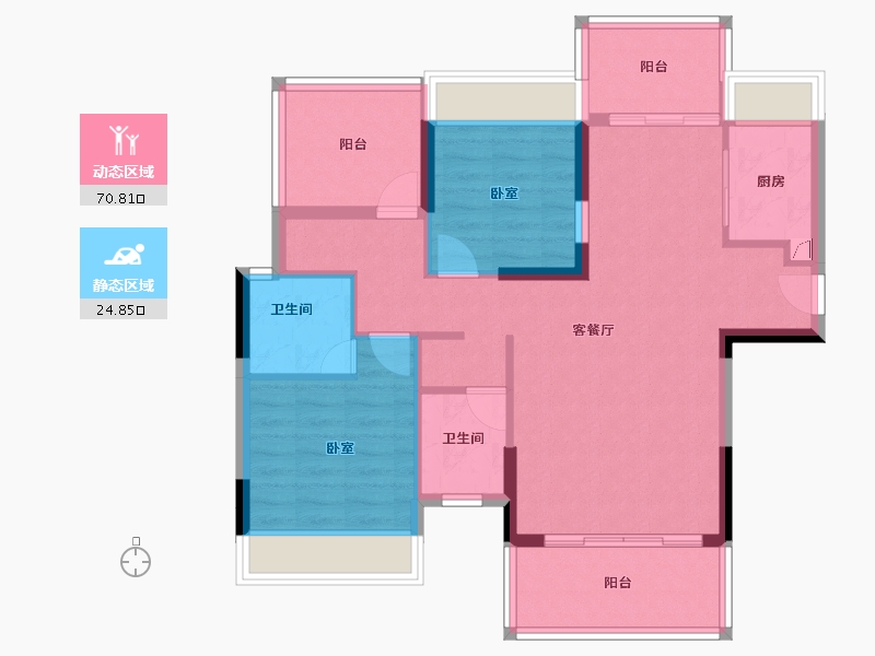 广东省-江门市-东方御璟苑-85.41-户型库-动静分区