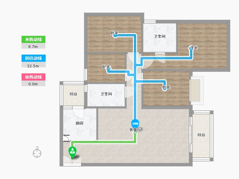 广东省-广州市-时代天韵-105.41-户型库-动静线