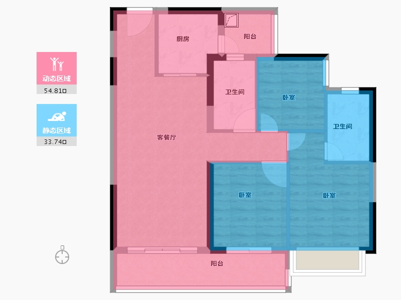 广东省-湛江市-敏捷珑玥台-78.99-户型库-动静分区