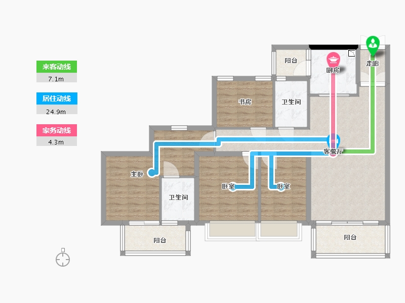 广东省-广州市-时代天韵-108.00-户型库-动静线