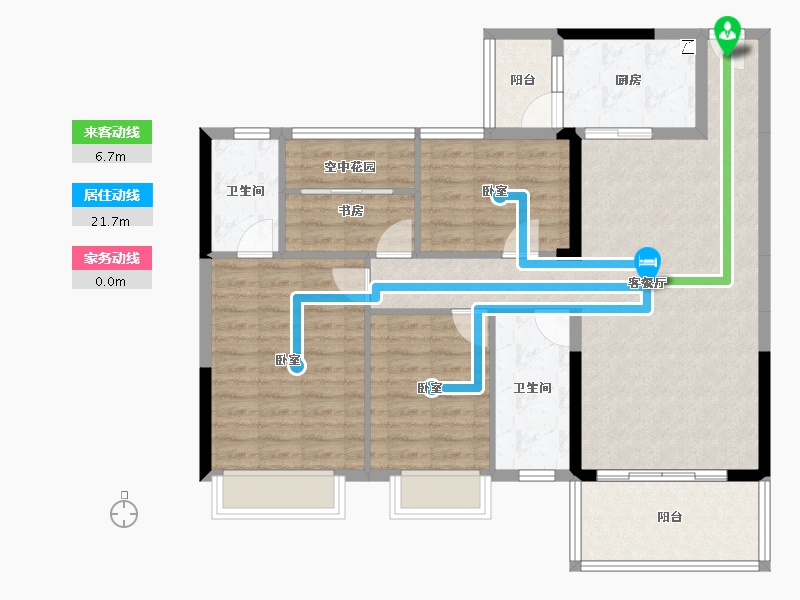 广东省-江门市-华悦·阳光里-104.46-户型库-动静线