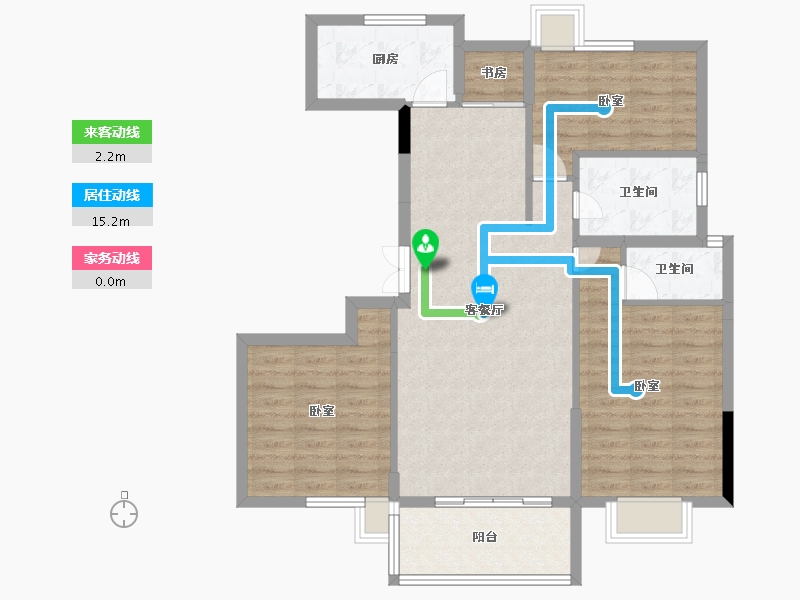 湖北省-孝感市-安陆涢东学府-93.00-户型库-动静线