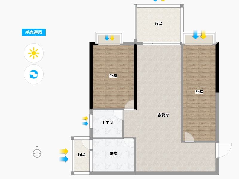 广东省-湛江市-荣业德信嘉园-116.33-户型库-采光通风