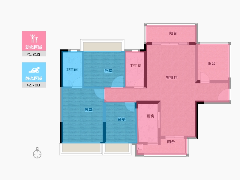 广东省-湛江市-敏捷珑玥台-102.00-户型库-动静分区